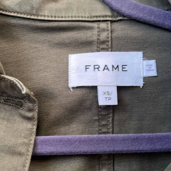 Frame denim jacket size XS Olive Green.Cropped.New w/o Tags.Women’s Jean Jackets - Picture 3 of 5